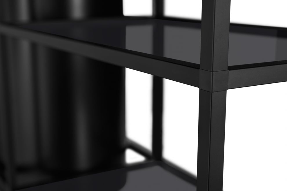 Ostrůvkové digestoře Tubo Cage Asymmetric Glass Black Matt - Matná černá - obrázek produktu 10