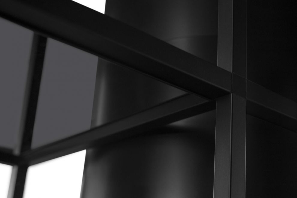 Ostrůvkové digestoře Tubo Cage Asymmetric Glass Black Matt - Matná černá - obrázek produktu 14