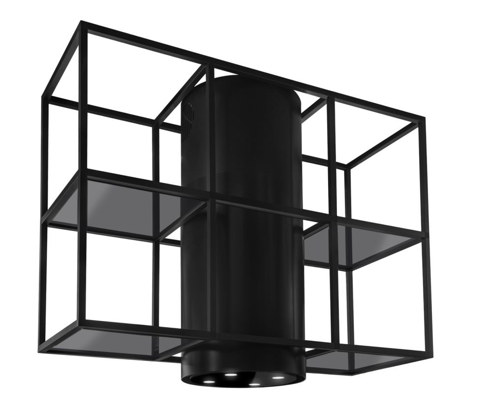 Ostrůvkové digestoře Tubo Cage Central Glass Black Matt - Matná černá - obrázek produktu 2