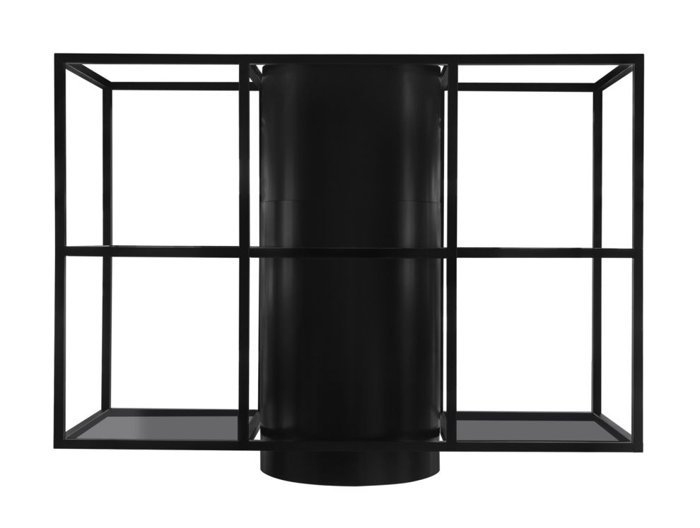 Ostrůvkové digestoře Tubo Cage Central Glass Black Matt - Matná černá - obrázek produktu 3