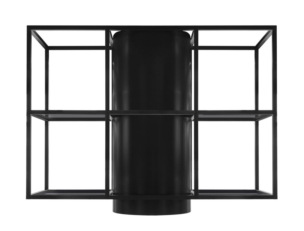 Ostrůvkové digestoře Tubo Cage Central Glass Black Matt - Matná černá - obrázek produktu 4