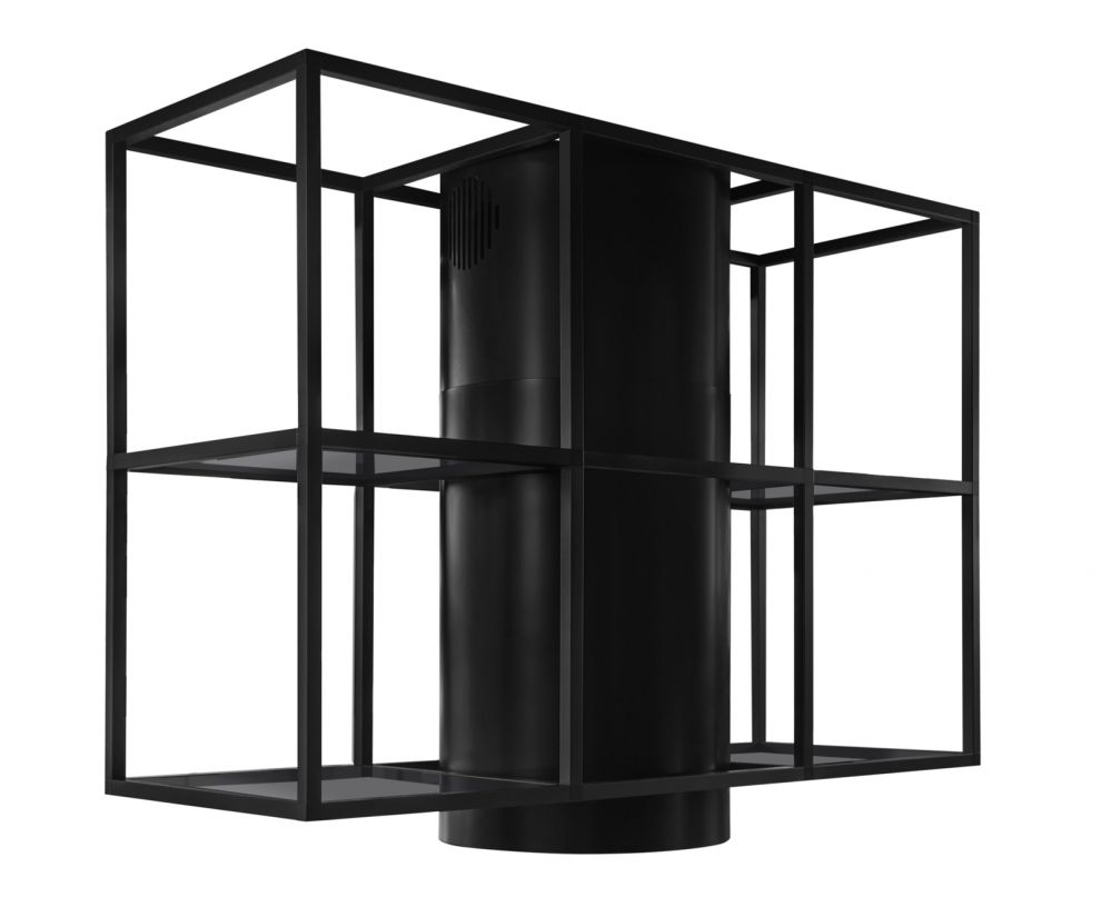 Ostrůvkové digestoře Tubo Cage Central Glass Black Matt - Matná černá - obrázek produktu 7