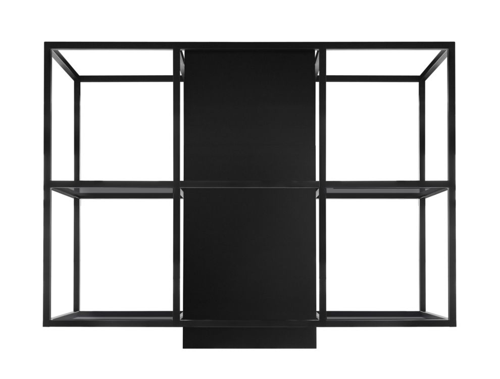 Ostrůvkové digestoře Quadro Cage Central Glass Black Matt - Matná černá - obrázek produktu 5