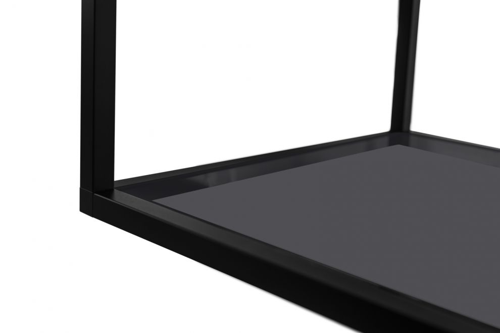 Ostrůvkové digestoře Quadro Cage Asymmetric Glass Black Matt - Matná černá - obrázek produktu 12