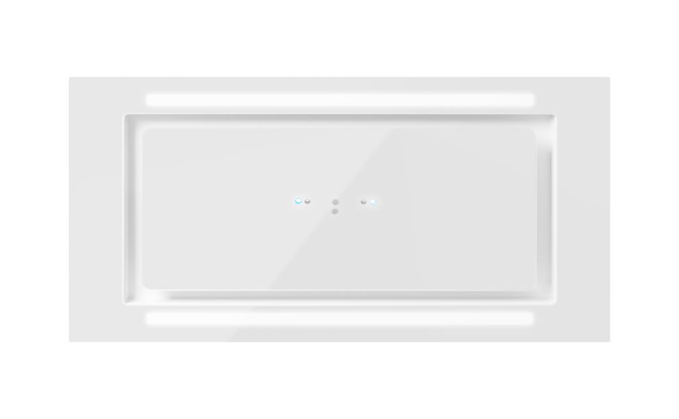 Podstavné digestoře Lando Glass 2STRIPS White Gesture Control - Bílá - obrázek produktu 3