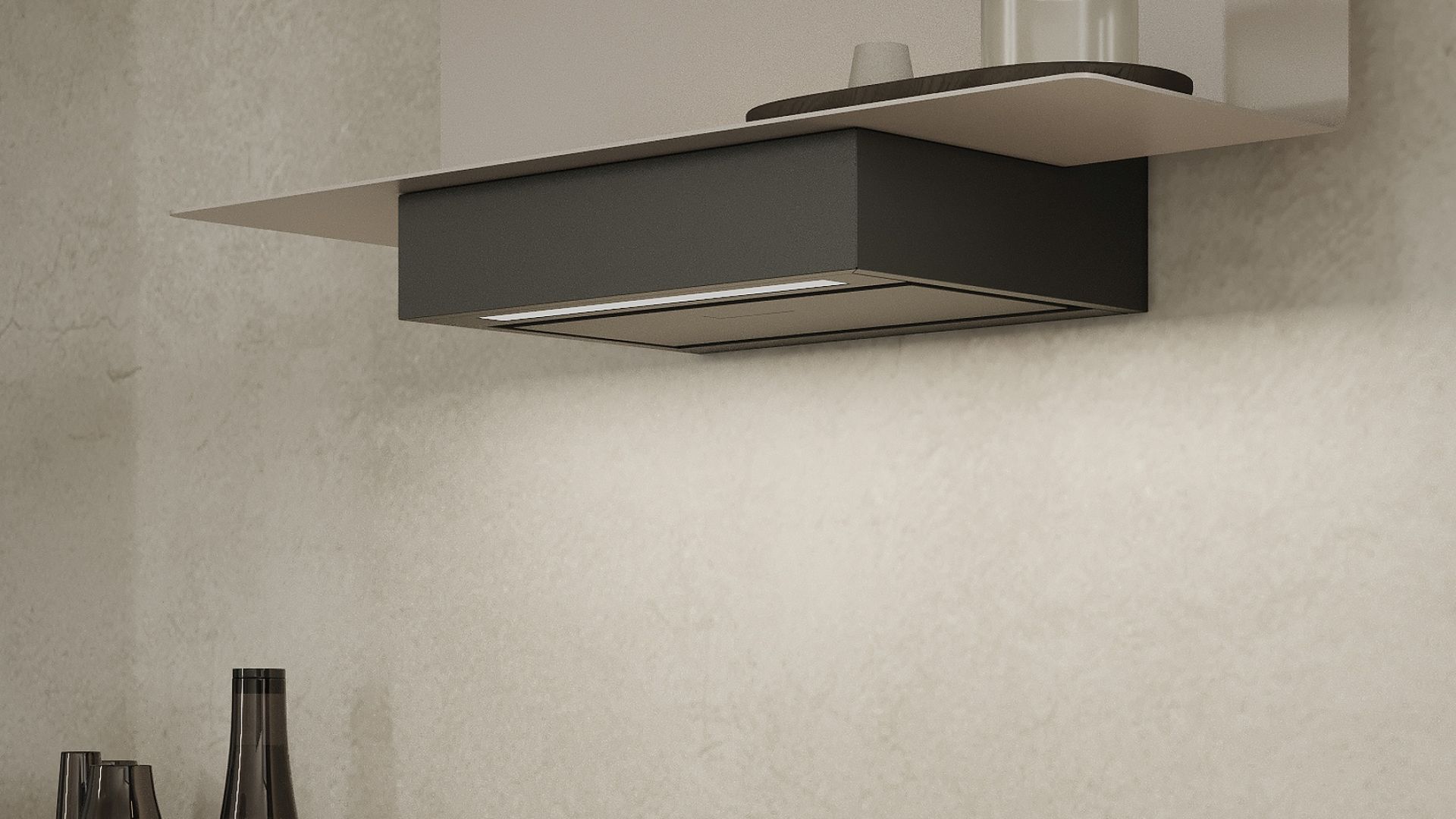 Komínové digestoře C-Shelf Black-Kashmir Gesture Control - Černá - Vizualizace 6