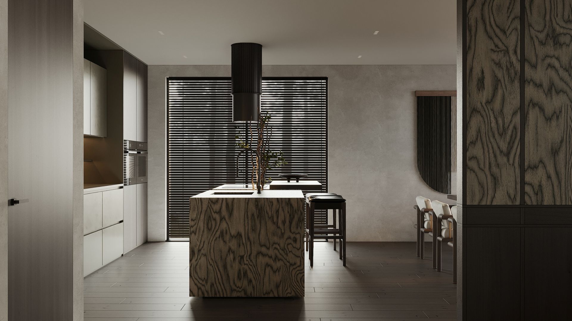 Ostrůvkové digestoře Voliera N3 Black-Black Gesture Control - Černá - Vizualizace 6