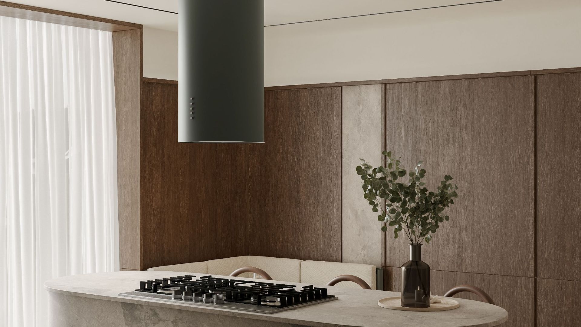 Ostrůvkové digestoře Cylindro Eco Eucalyptus - Eucalyptus - Vizualizace 4