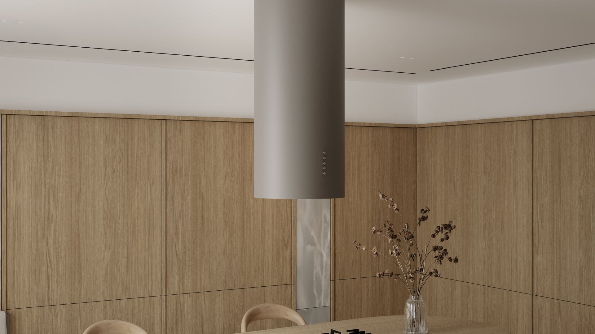 Ostrůvkové digestoře Cylindro Eco Taupe - Taupe - Vizualizace 9