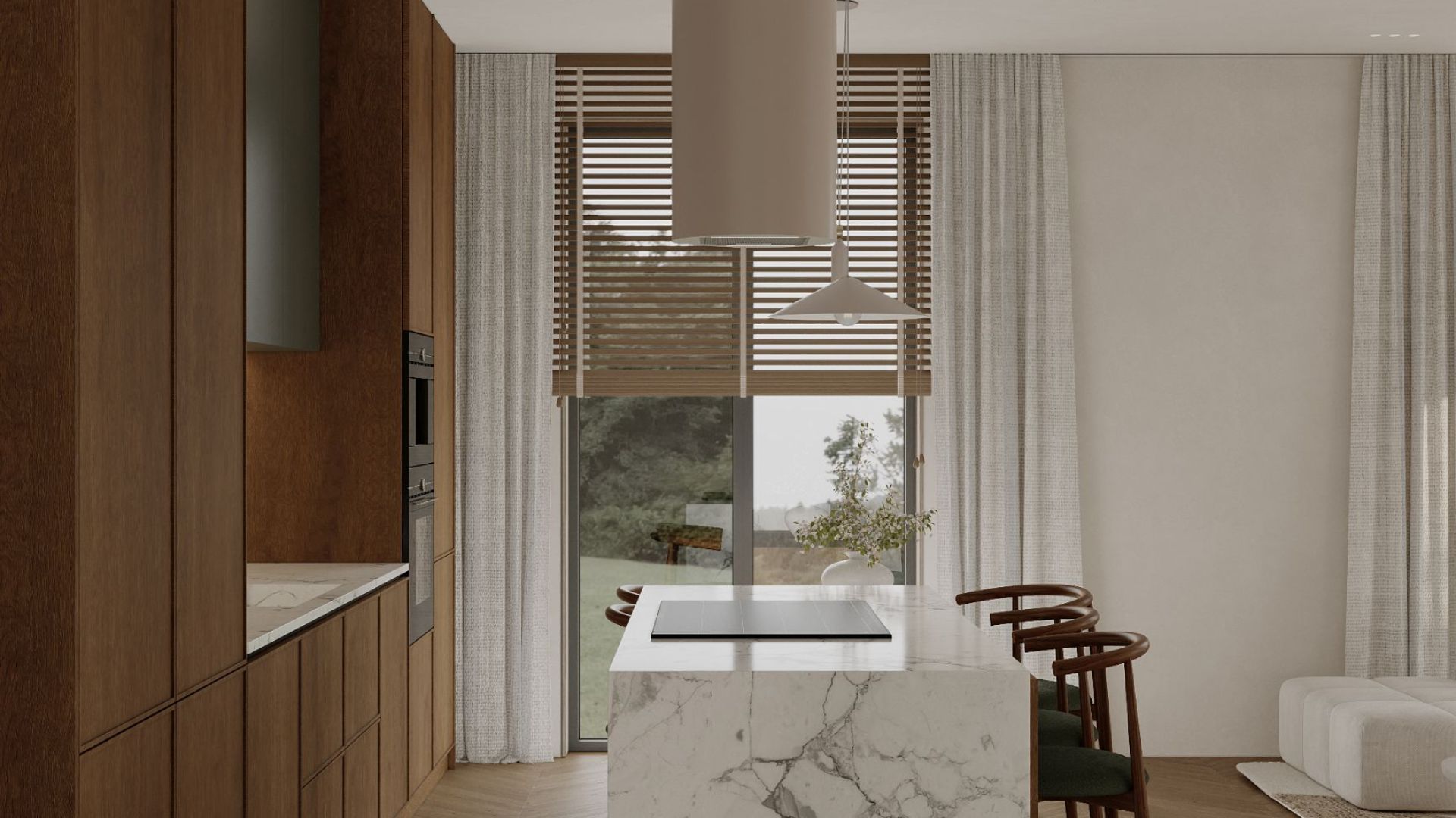 Ostrůvkové digestoře Cylindro 2STRIPS Kashmir BLDC - Kashmir - Vizualizace 3