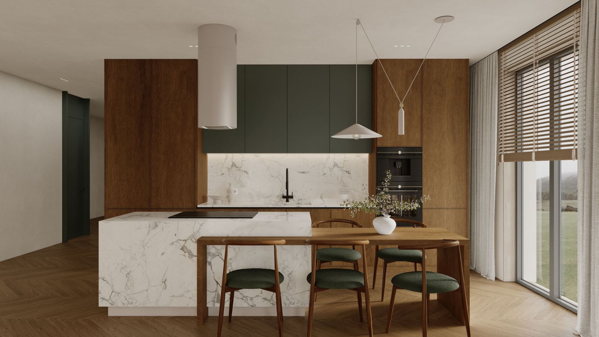 Ostrůvkové digestoře Cylindro 2STRIPS Kashmir BLDC - Kashmir - Vizualizace 4