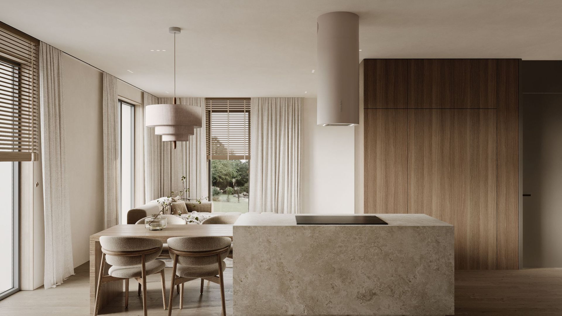 Ostrůvkové digestoře Cylindro Eco 2STRIPS Kashmir - Kashmir - Vizualizace 3