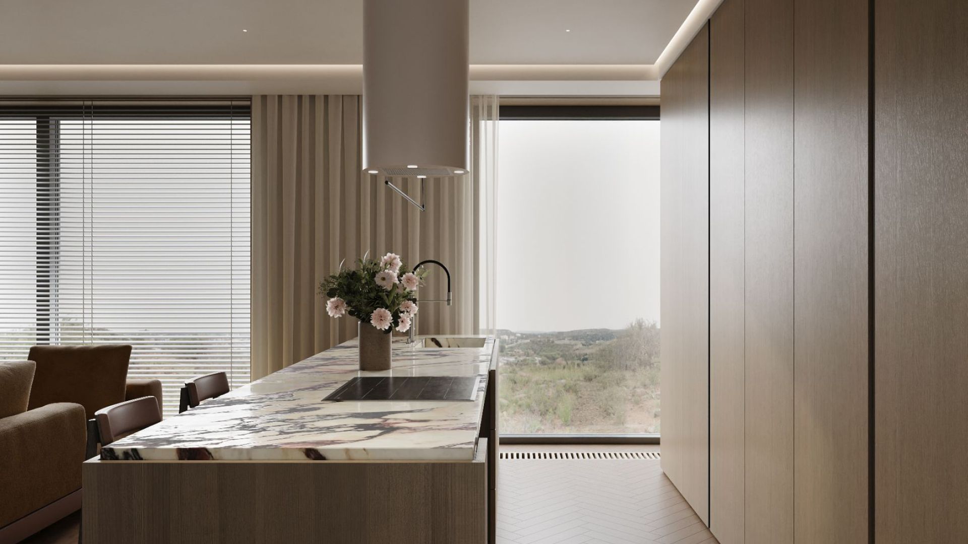 Ostrůvkové digestoře Cylindro 4LED Kashmir BLDC - Kashmir - Vizualizace 7