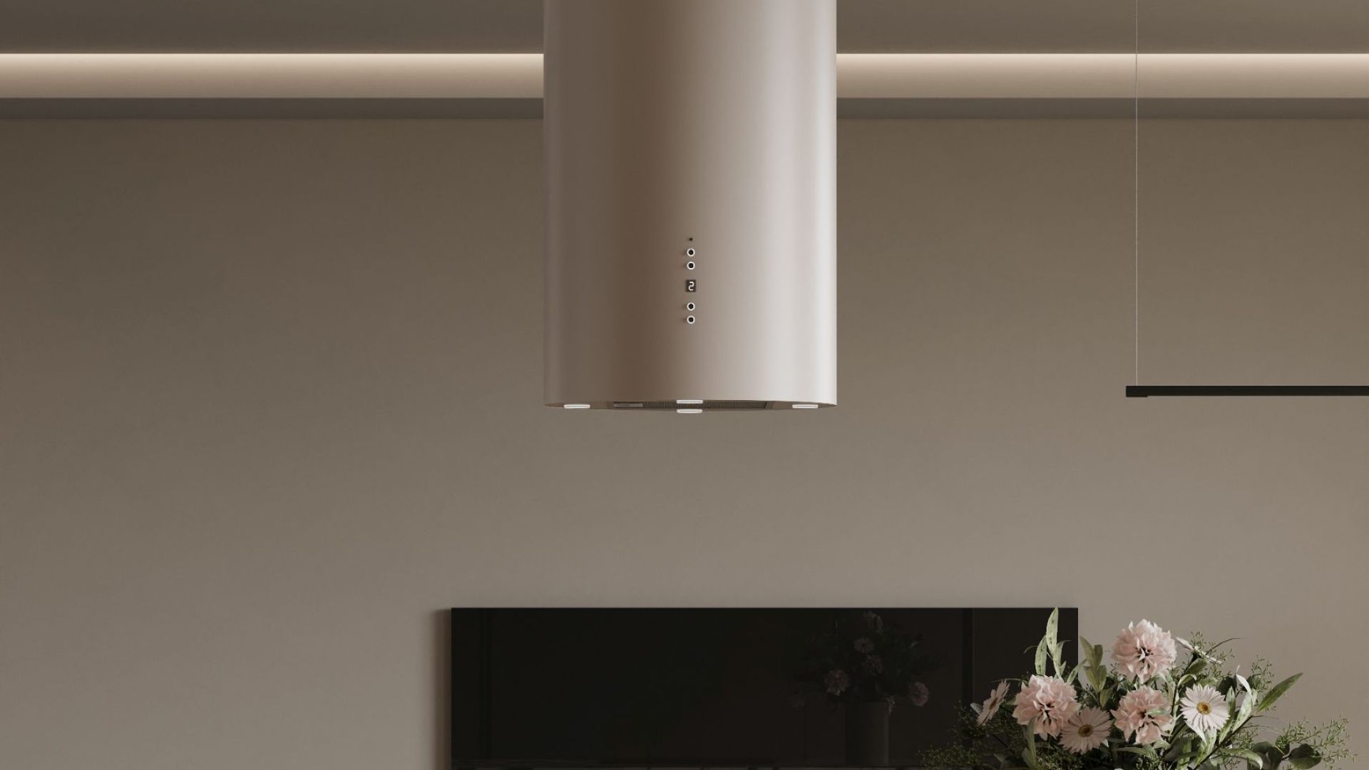 Ostrůvkové digestoře Cylindro 4LED Kashmir BLDC - Kashmir - Vizualizace 8