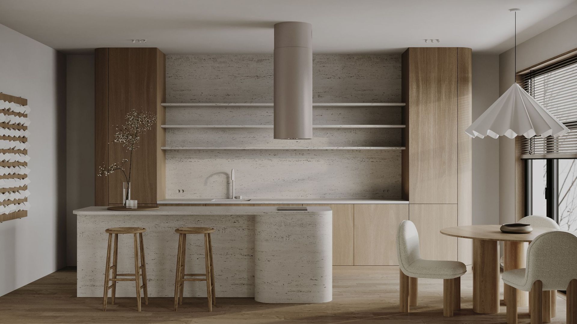 Ostrůvkové digestoře Tubo Kashmir Gesture Control BLDC - Kashmir - Vizualizace