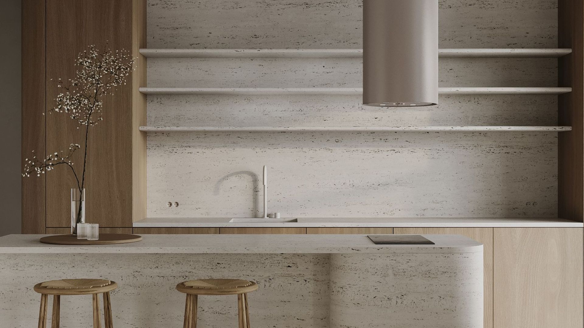 Ostrůvkové digestoře Tubo Kashmir Gesture Control BLDC - Kashmir - Vizualizace 4