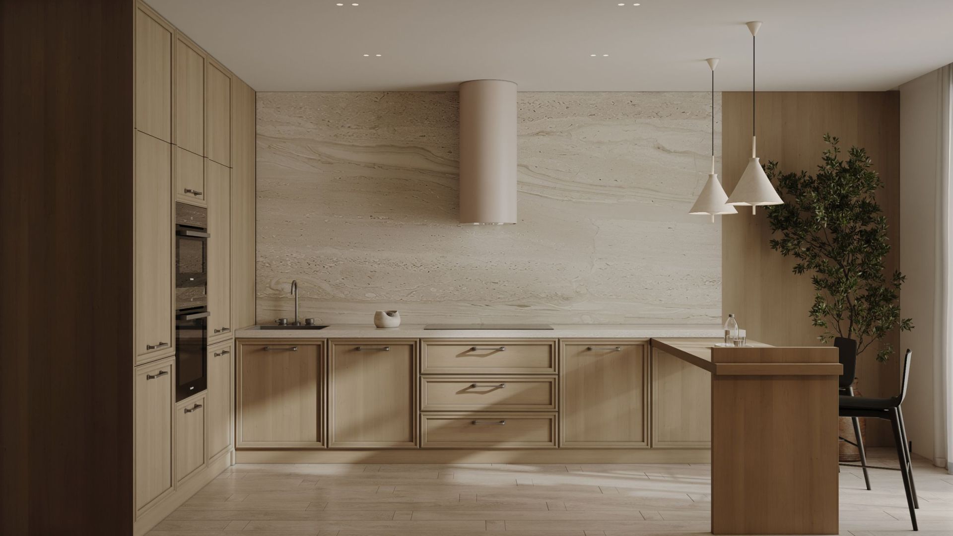 Komínové digestoře Tubo OR Kashmir Gesture Control BLDC - Kashmir - Vizualizace