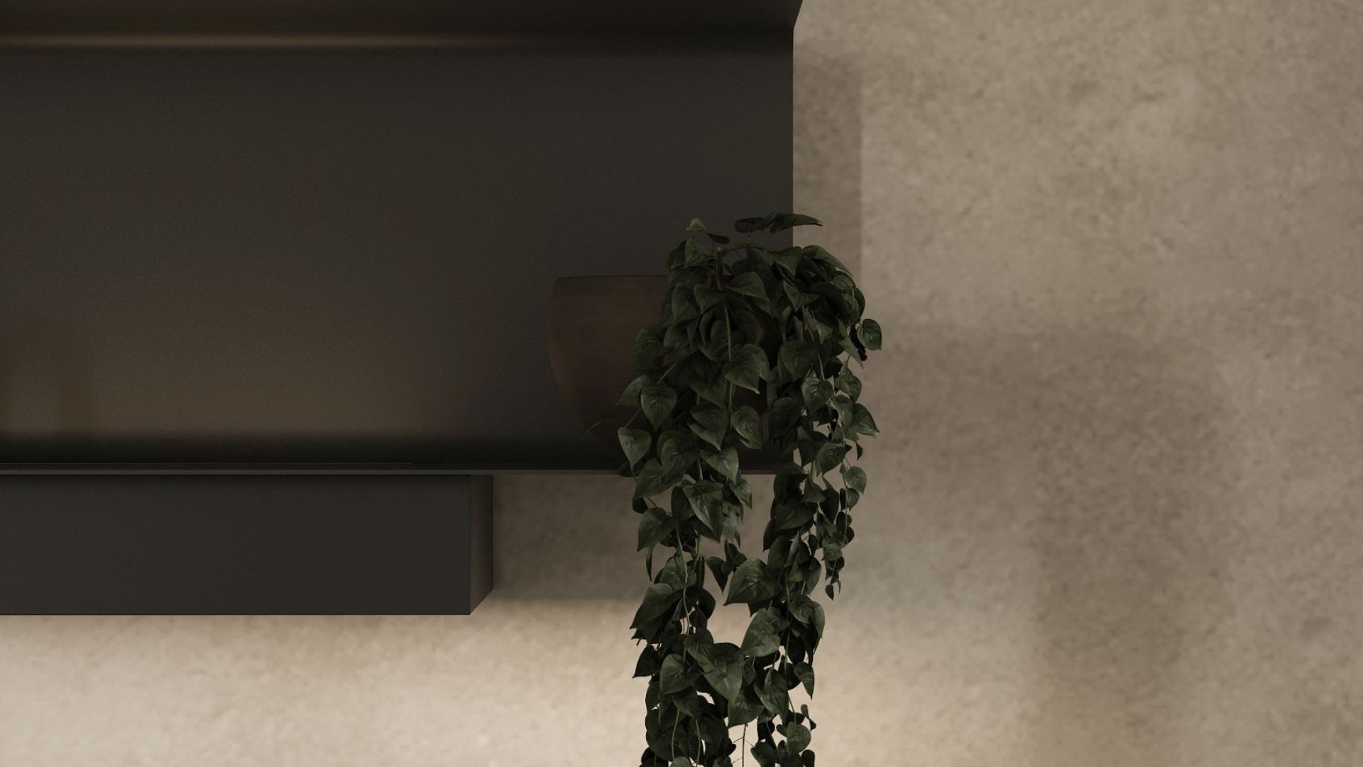 Komínové digestoře C-Shelf Black-Black Gesture Control - Matná černá - Vizualizace 5