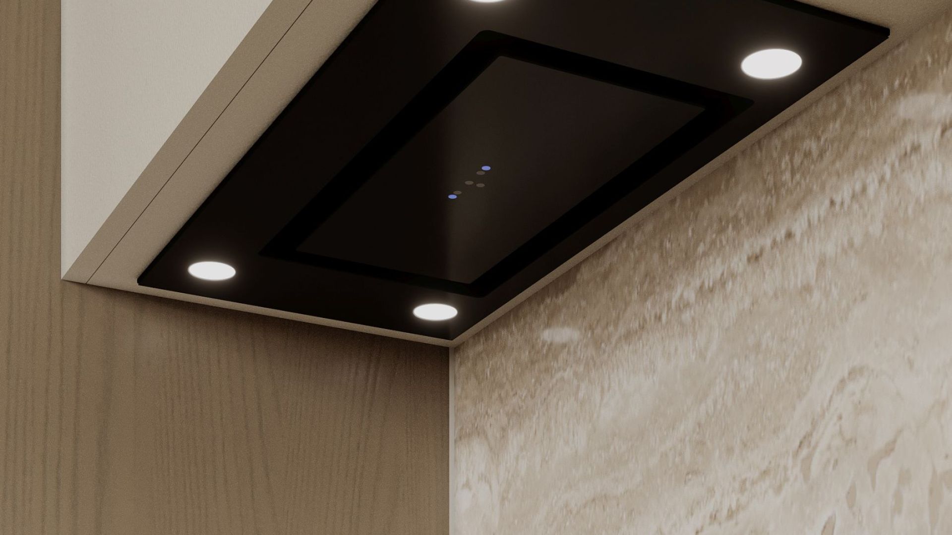 Podstavné digestoře Marino Black Gesture Control - Černá - Vizualizace 5