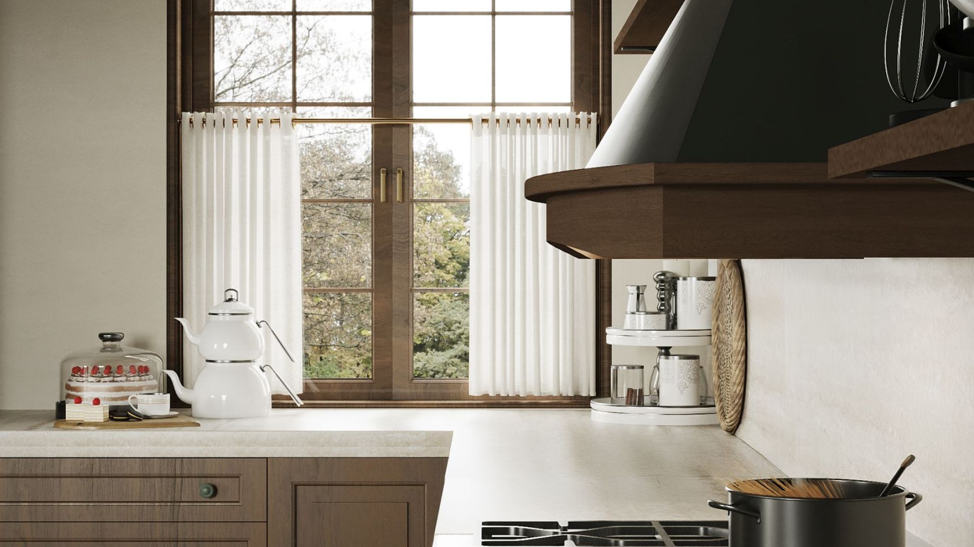 Rustikální digestoře Rustic Black Matt Gesture Control - Matná černá - Vizualizace 5