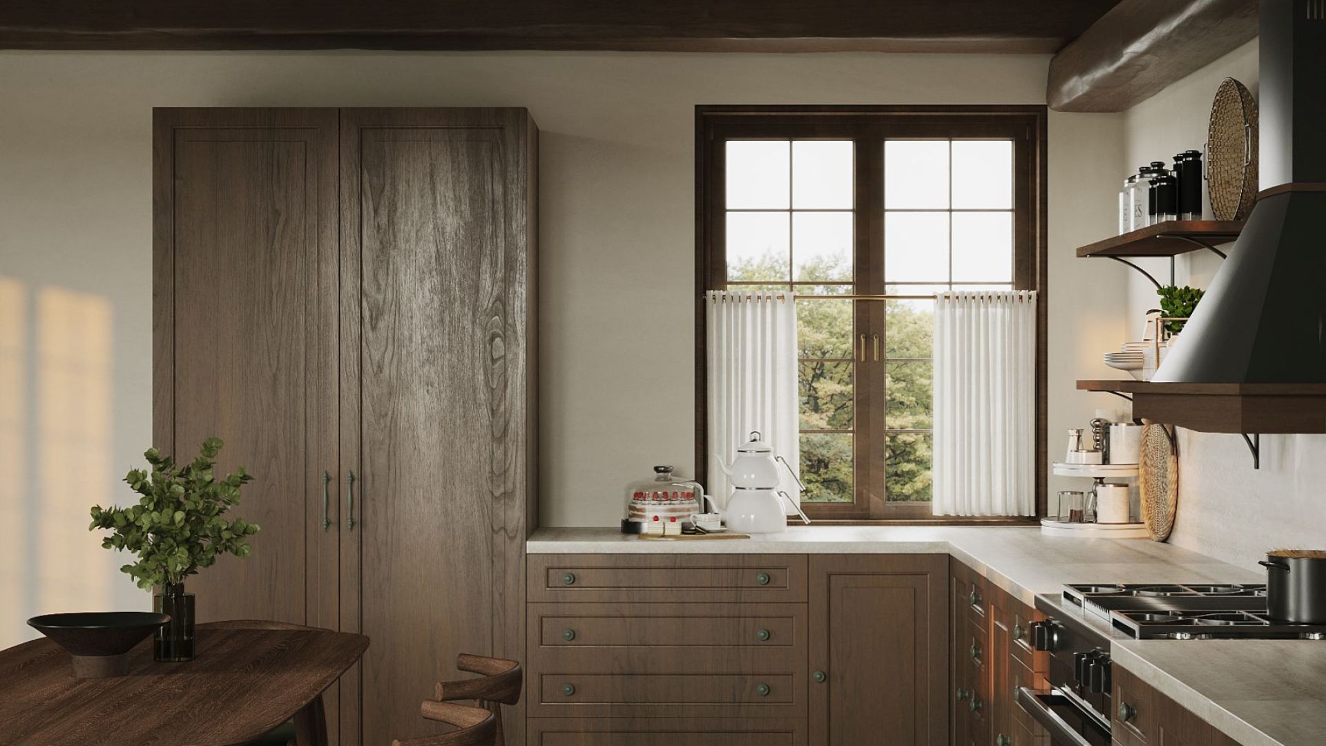 Rustikální digestoře Rustic Black Matt Gesture Control - Matná černá - Vizualizace 9