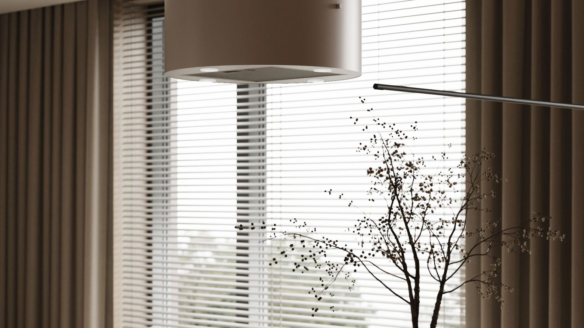 Ostrůvkové digestoře Cylindro Eco 4LED Kashmir - Kashmir - Vizualizace 2