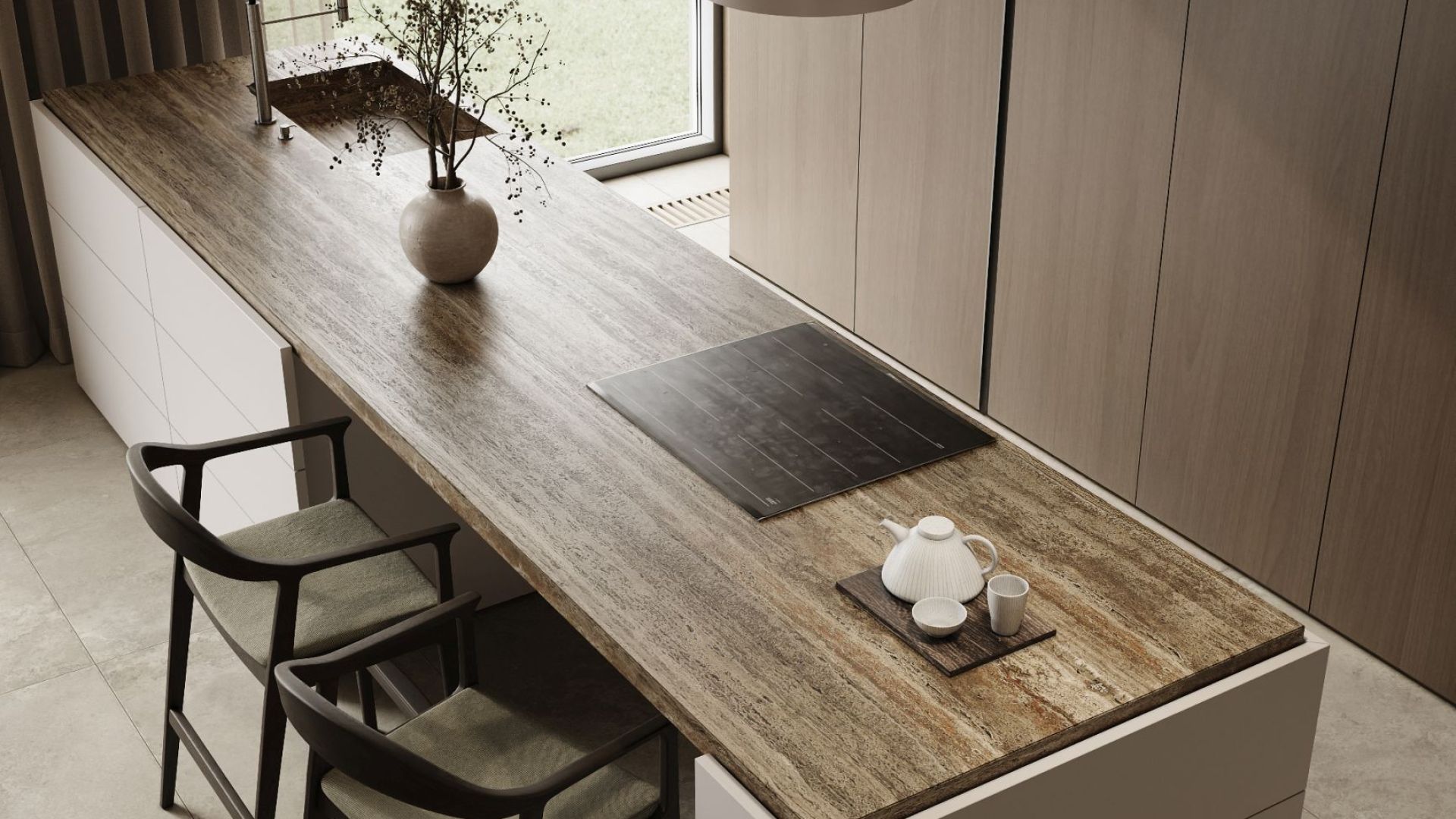 Ostrůvkové digestoře Cylindro Eco 4LED Kashmir - Kashmir - Vizualizace 4