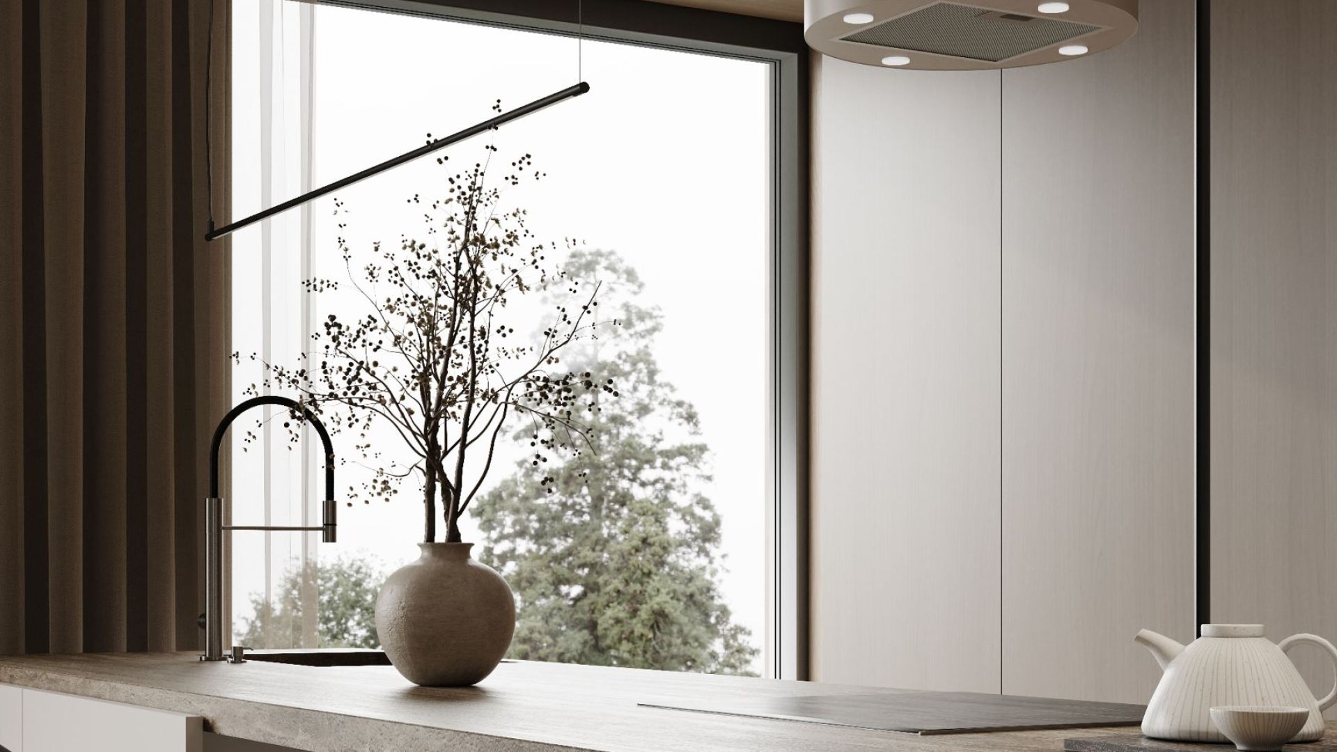 Ostrůvkové digestoře Cylindro Eco 4LED Kashmir - Kashmir - Vizualizace 6