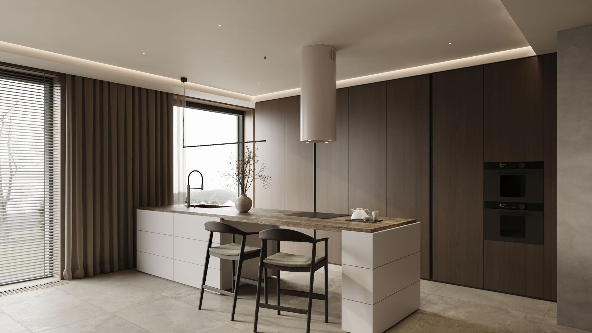 Ostrůvkové digestoře Cylindro Eco 4LED Kashmir - Kashmir - Vizualizace