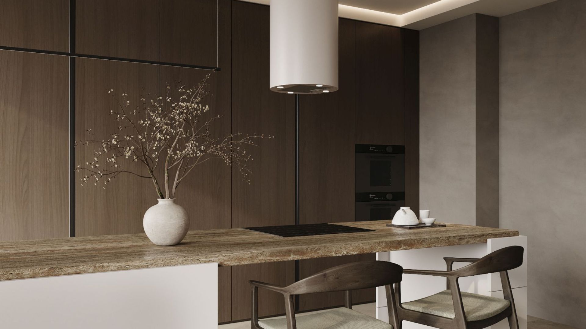 Ostrůvkové digestoře Cylindro Eco 4LED Kashmir - Kashmir - Vizualizace 8