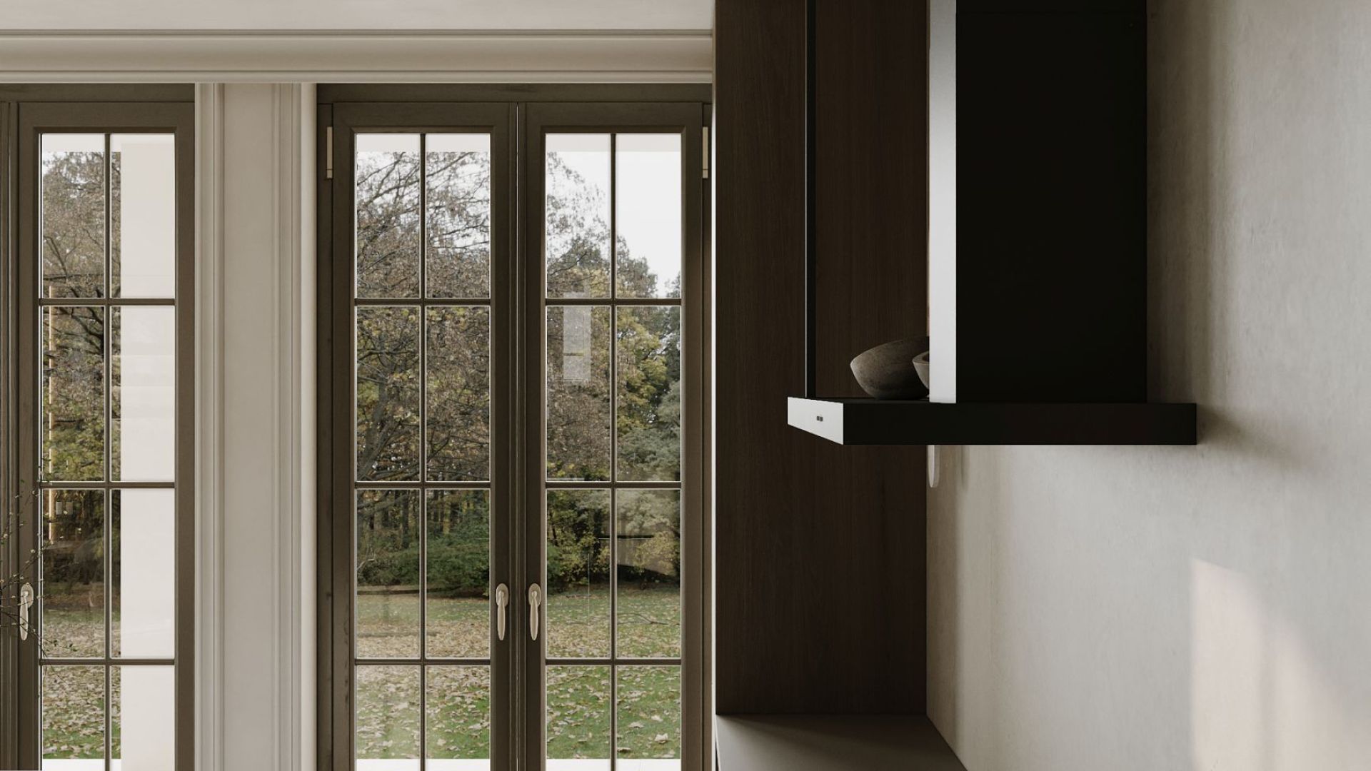 Komínové digestoře Metropolis OR Black Matt - Matná černá - Vizualizace