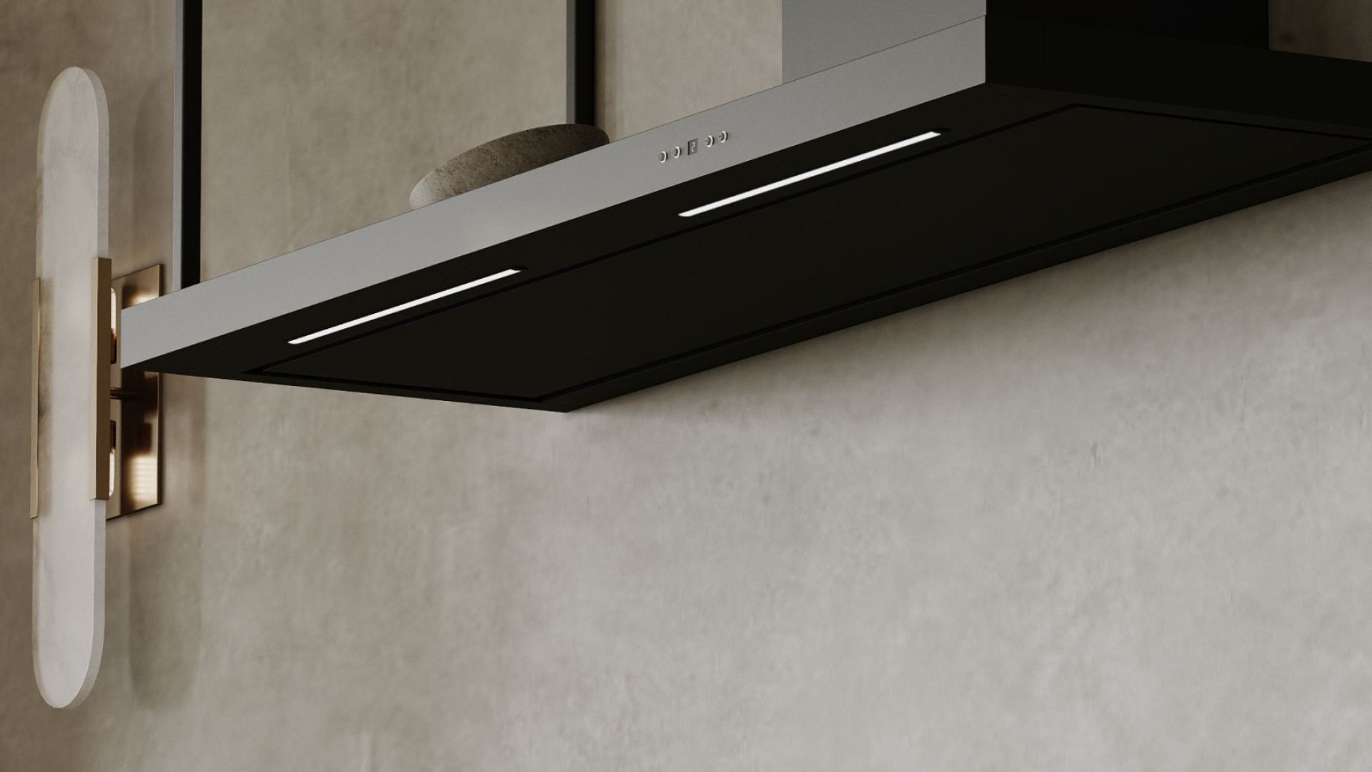 Komínové digestoře Metropolis OR Black Matt - Matná černá - Vizualizace 2
