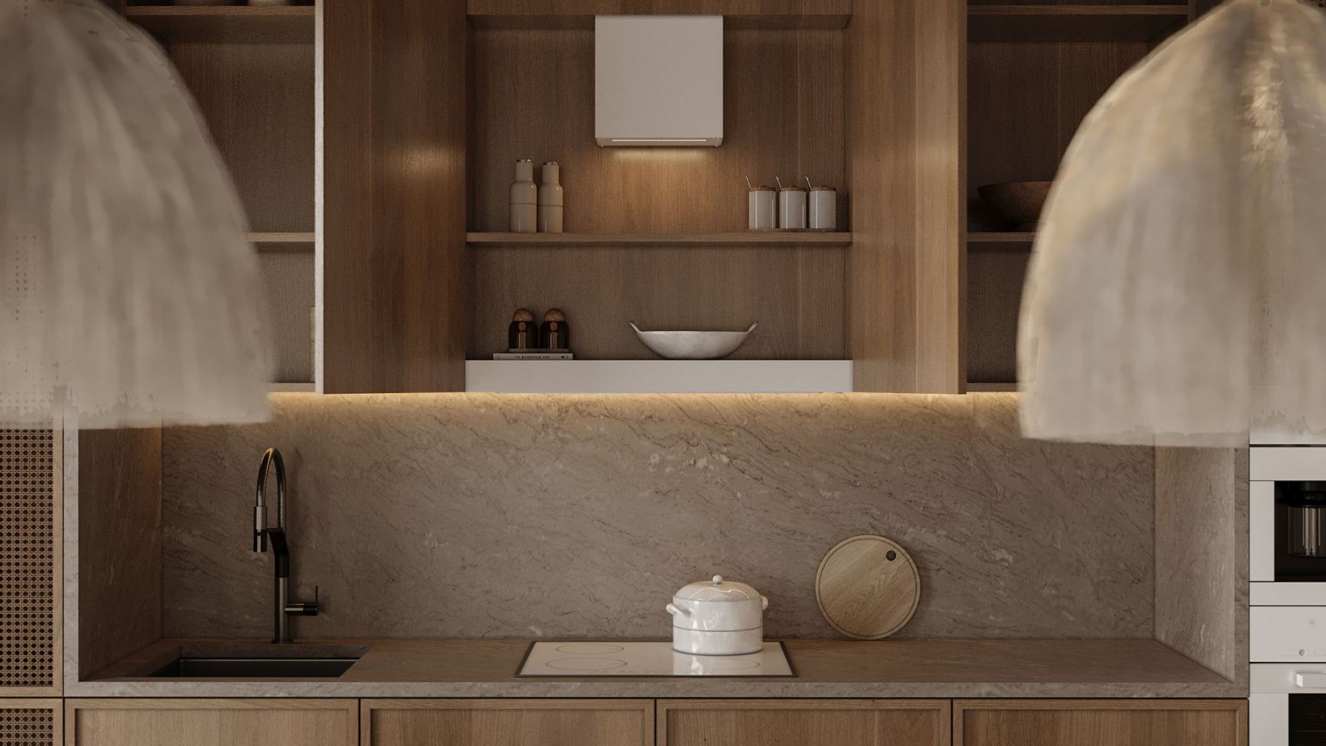 Podstavné digestoře Vestavná digestoř Micra Space White Matt - Matná bílá - Vizualizace 8