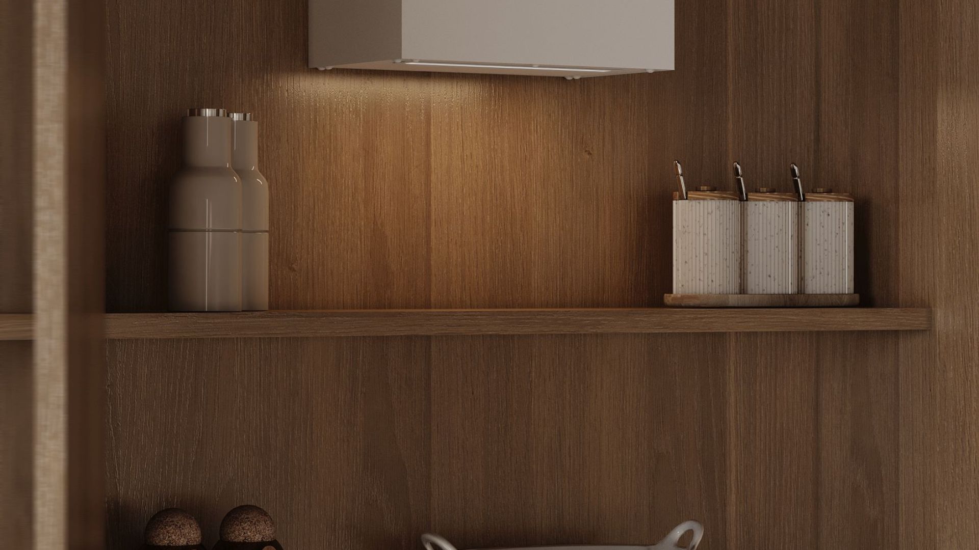 Podstavné digestoře Vestavná digestoř Micra Space White Matt - Matná bílá - Vizualizace 9