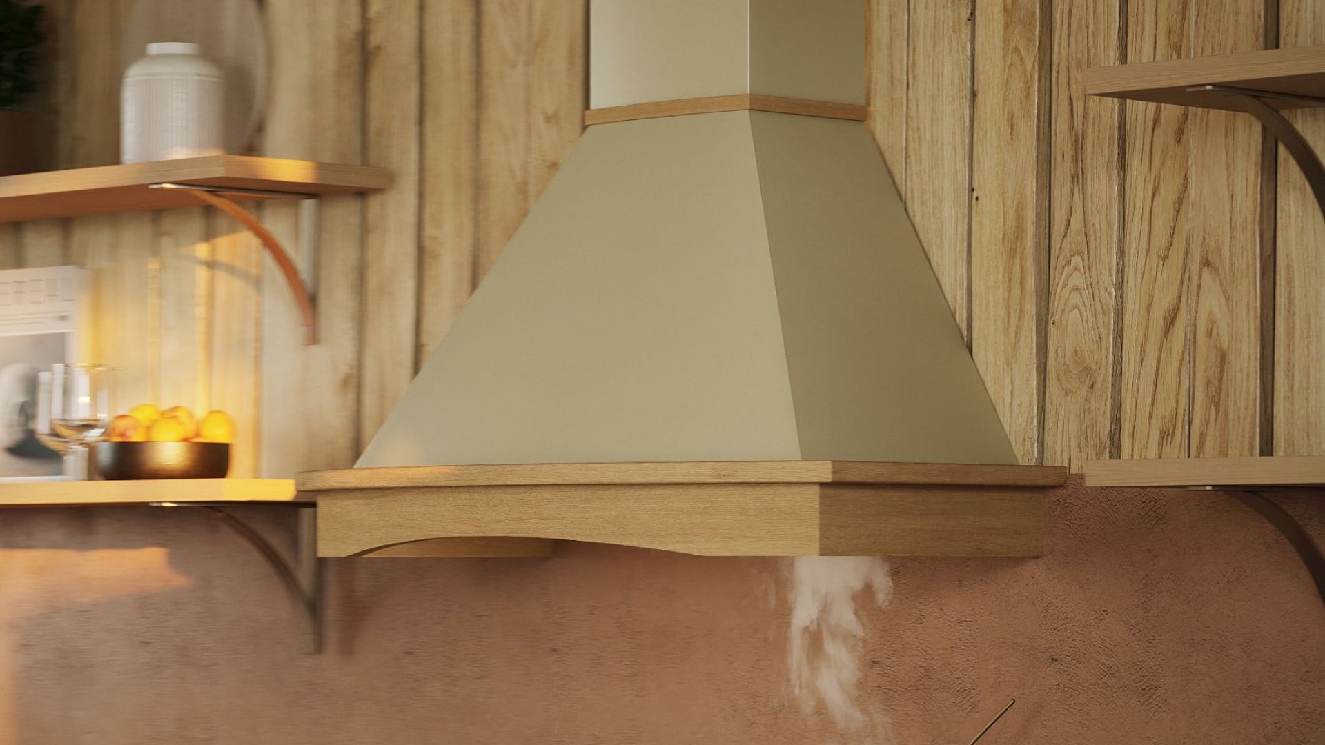 Rustikální digestoře Rustic Ecru - Béžová - Vizualizace 4