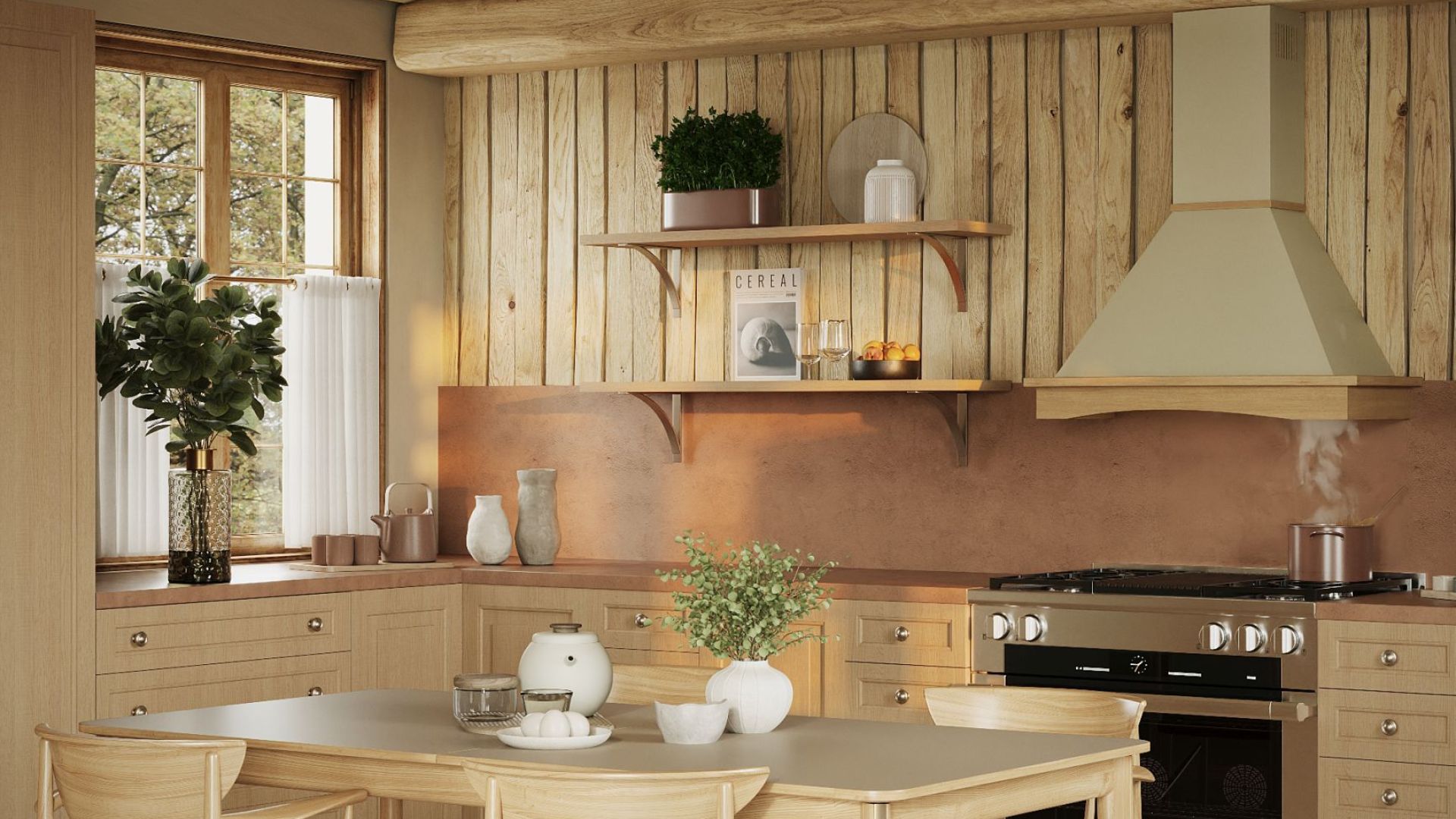 Rustikální digestoře Rustic Ecru - Béžová - Vizualizace 5