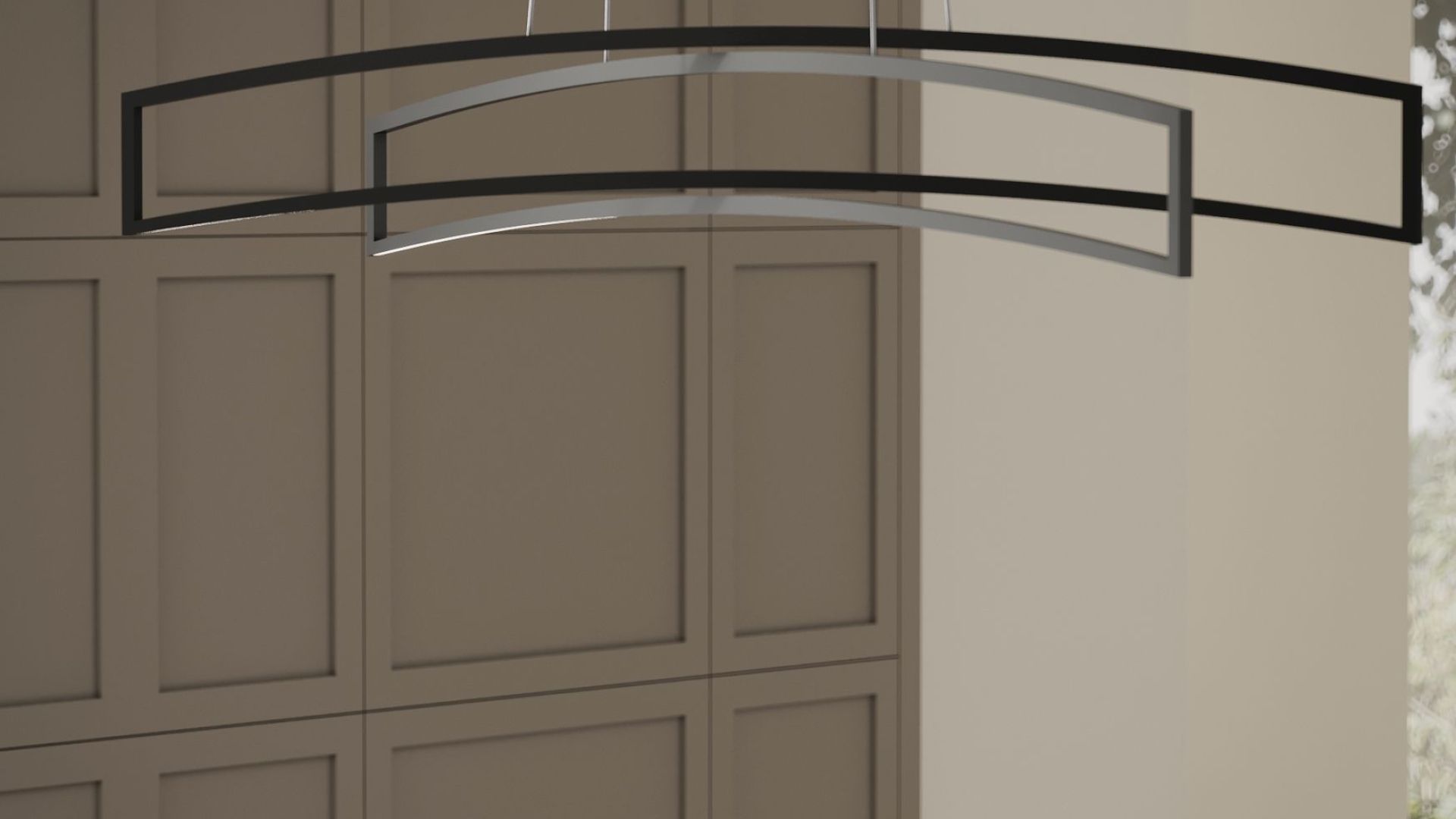 Ostrůvkové digestoře Sento Eco Island Strips Black Matt - Matná černá - Vizualizace 6