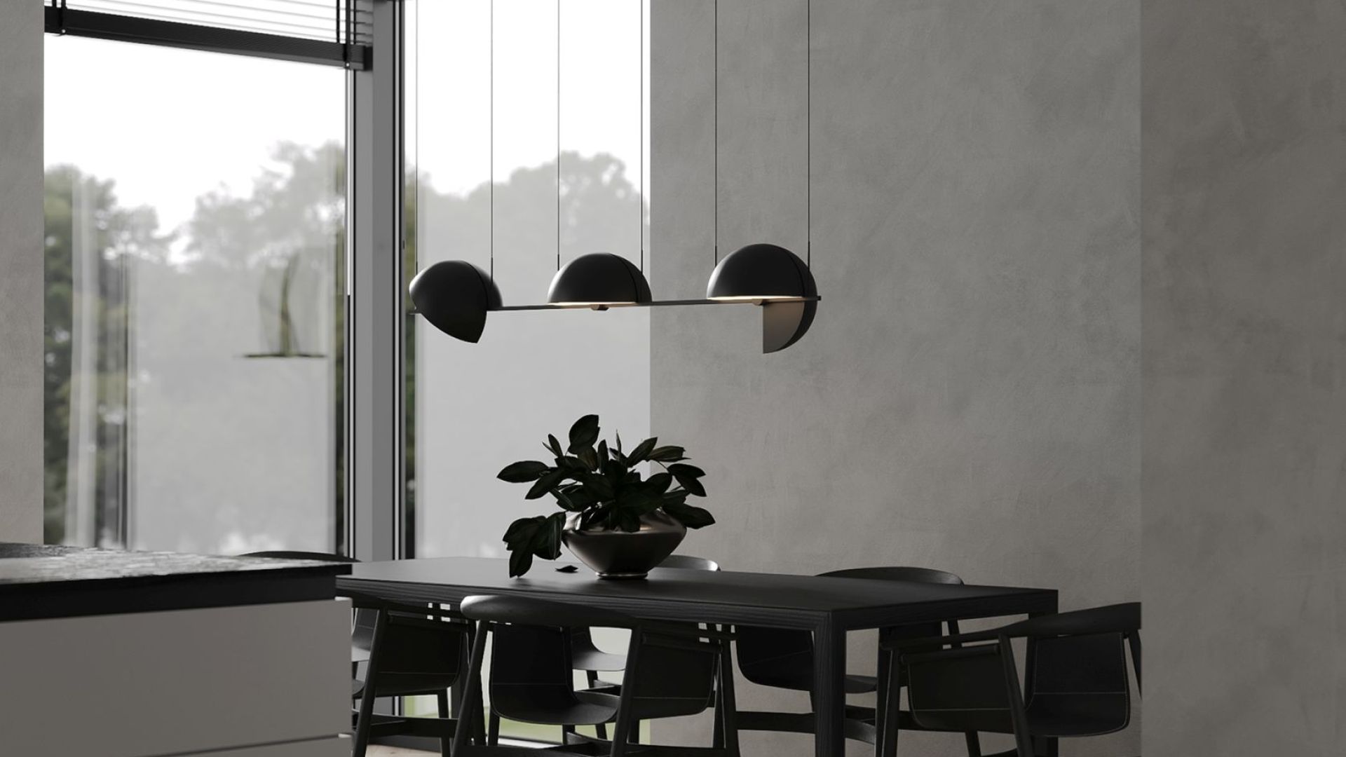 Komínové digestoře Sento OR Strips Black Matt - Matná černá - Vizualizace 6