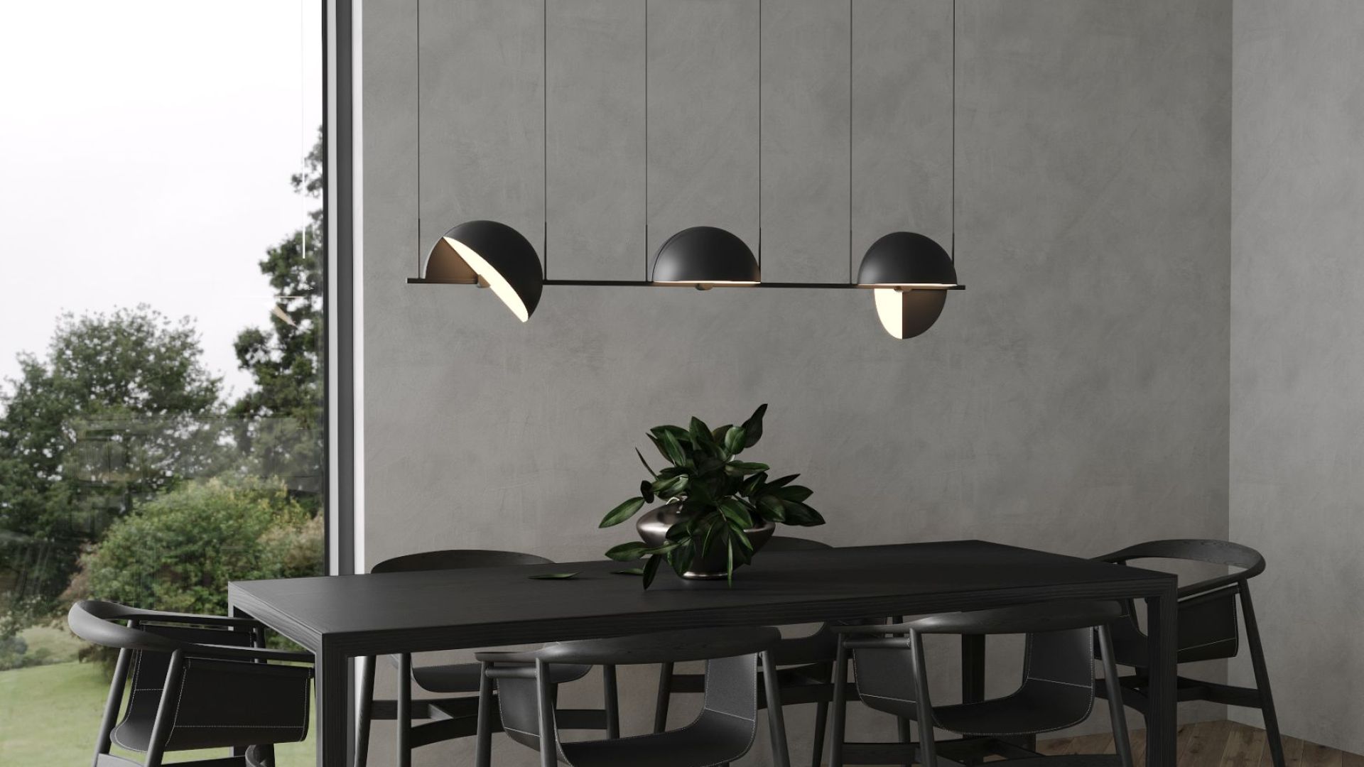 Komínové digestoře Sento OR Strips Black Matt - Matná černá - Vizualizace 8