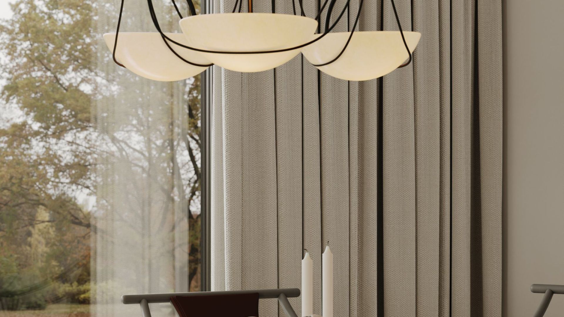 Ostrůvkové digestoře Tubo Taupe - Taupe - Vizualizace 8