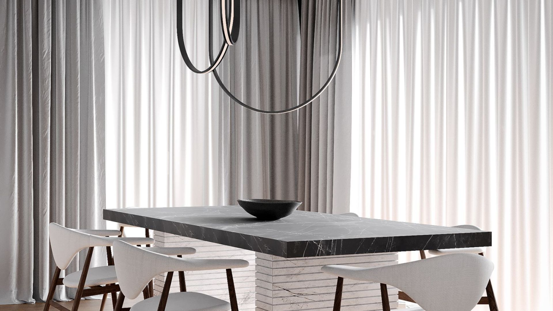 Ostrůvkové digestoře Tubo Black Matt - Matná černá - Vizualizace 9