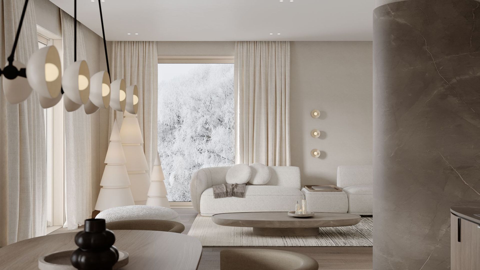 Ostrůvkové digestoře Tubo Sterling Gold Gesture Control - Zlatá - Vizualizace 3