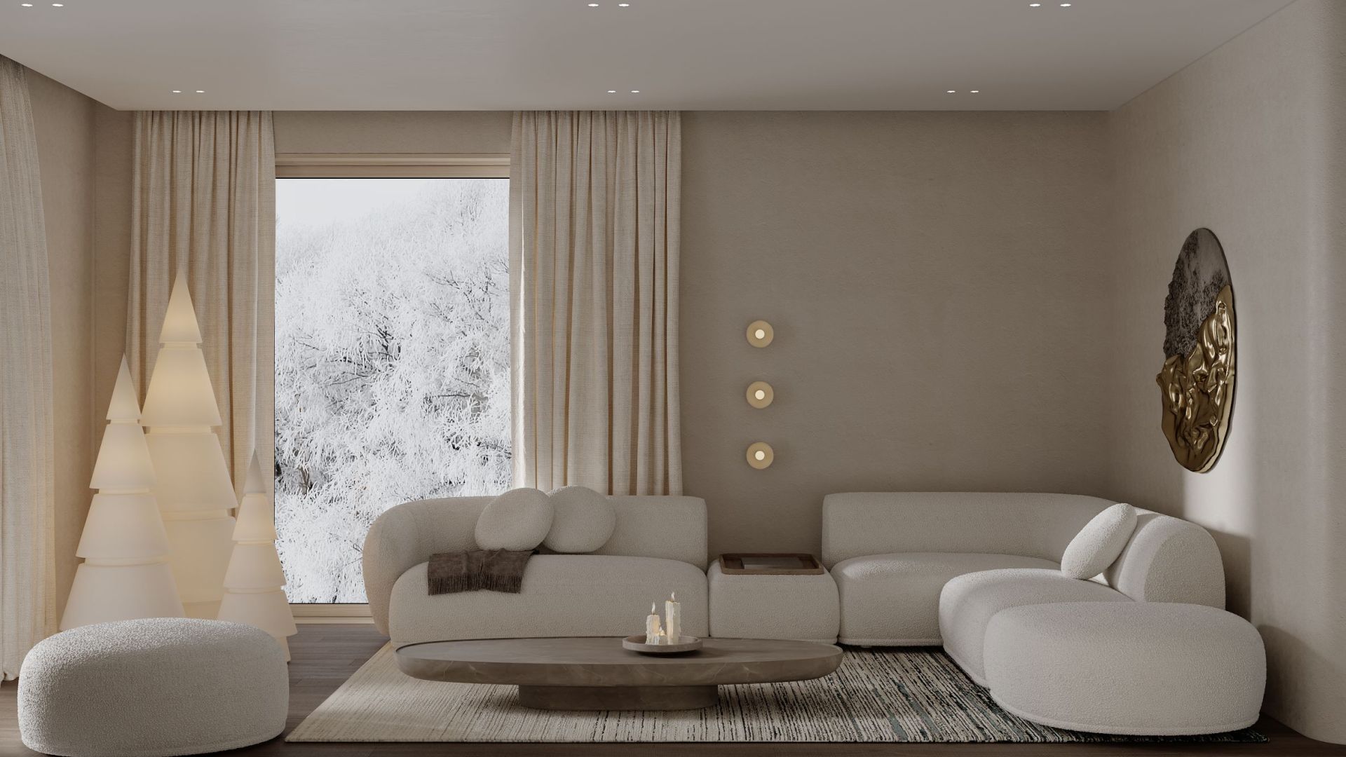 Ostrůvkové digestoře Tubo Sterling Gold Gesture Control - Zlatá - Vizualizace 5