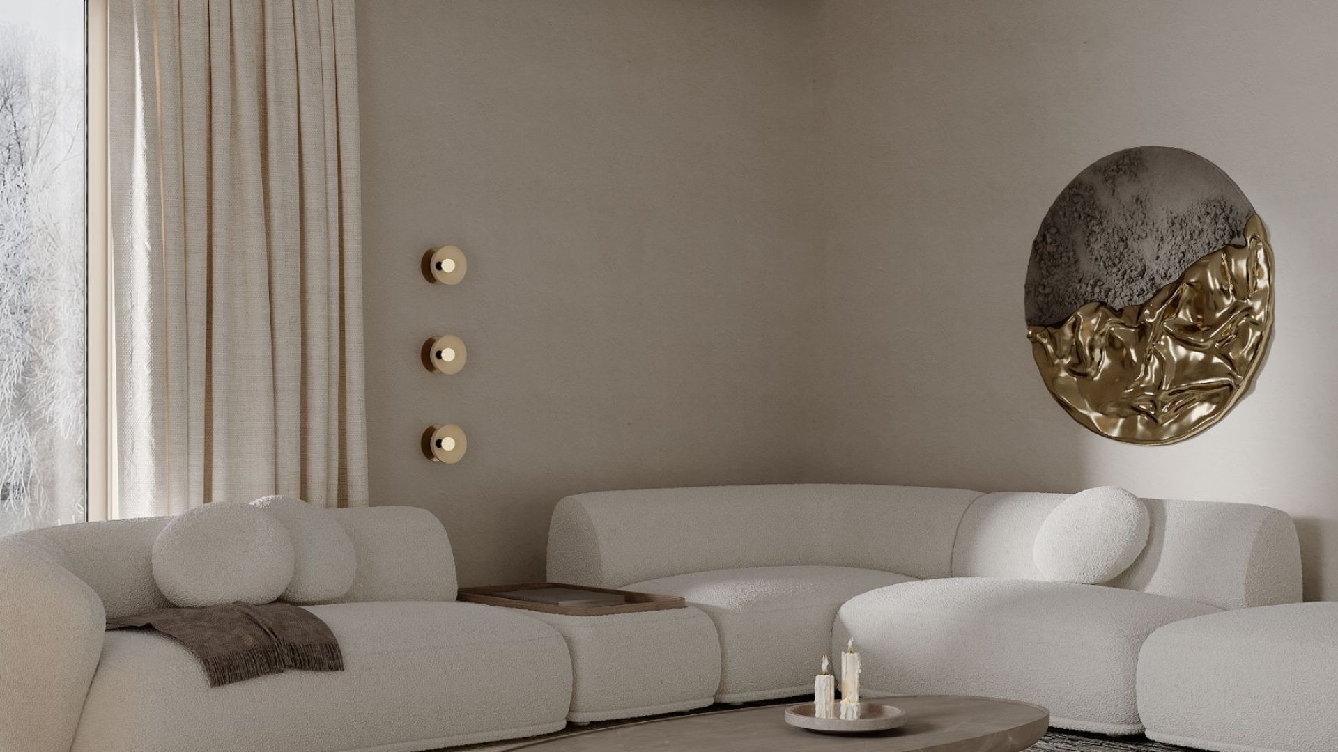 Ostrůvkové digestoře Tubo Sterling Gold Gesture Control - Zlatá - Vizualizace 9