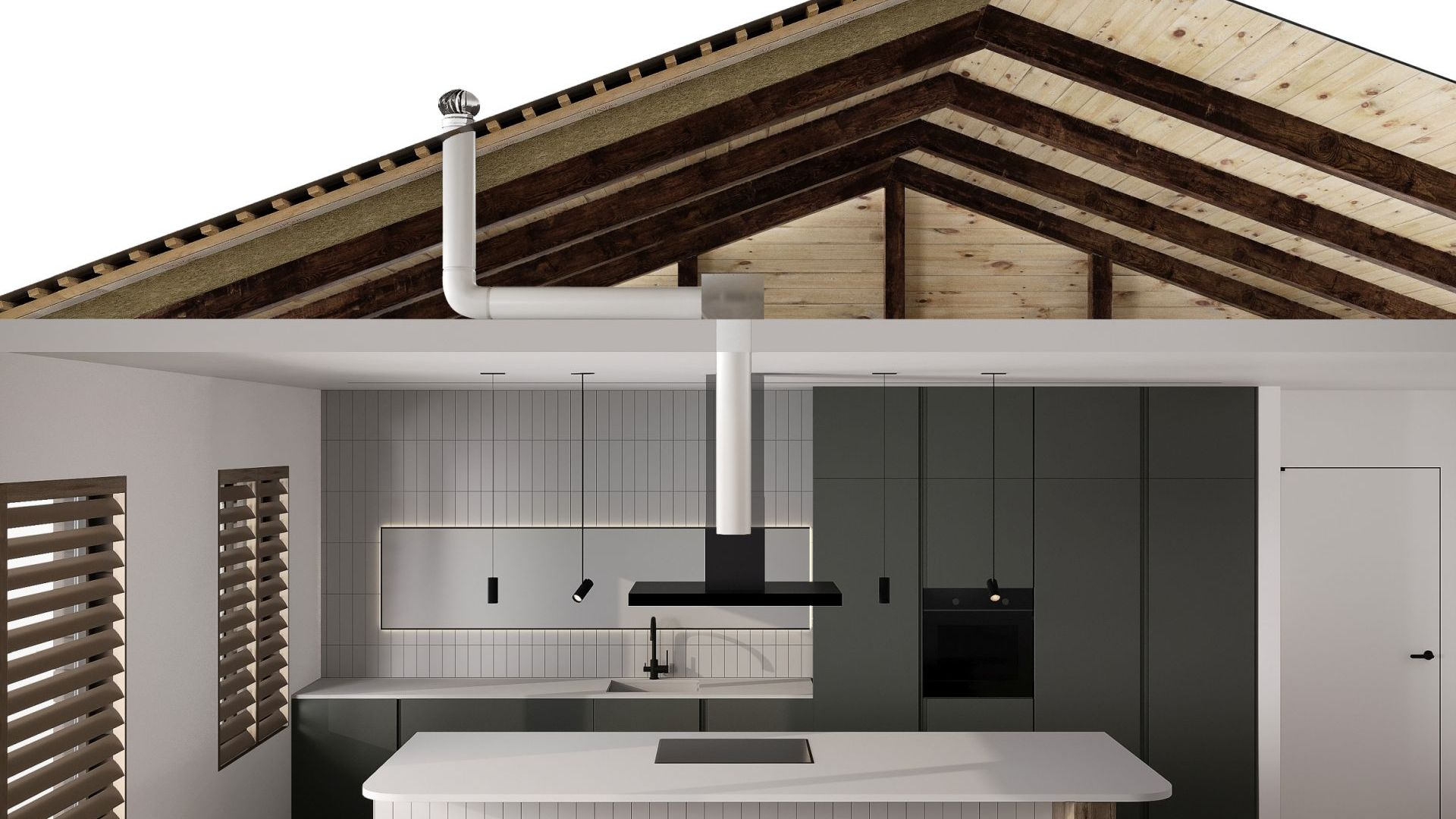 Externí ventilátor N-1000 ALU aluminium - Vizualizace
