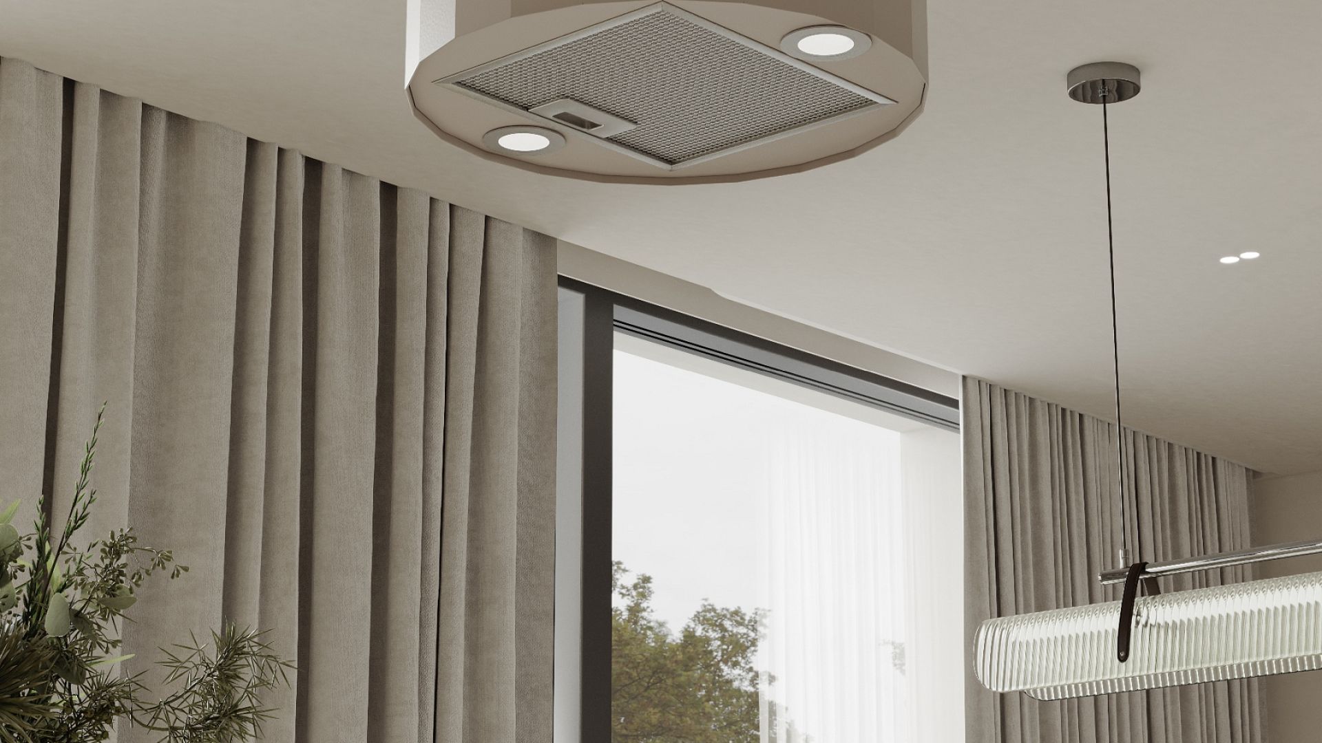 Ostrůvkové digestoře Viva Kashmir - Kashmir - Vizualizace 3