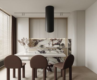 Ostrůvkové digestoře Hiro Color Black-Copper - Black Matt/Copper - 40 cm - Vizualizace