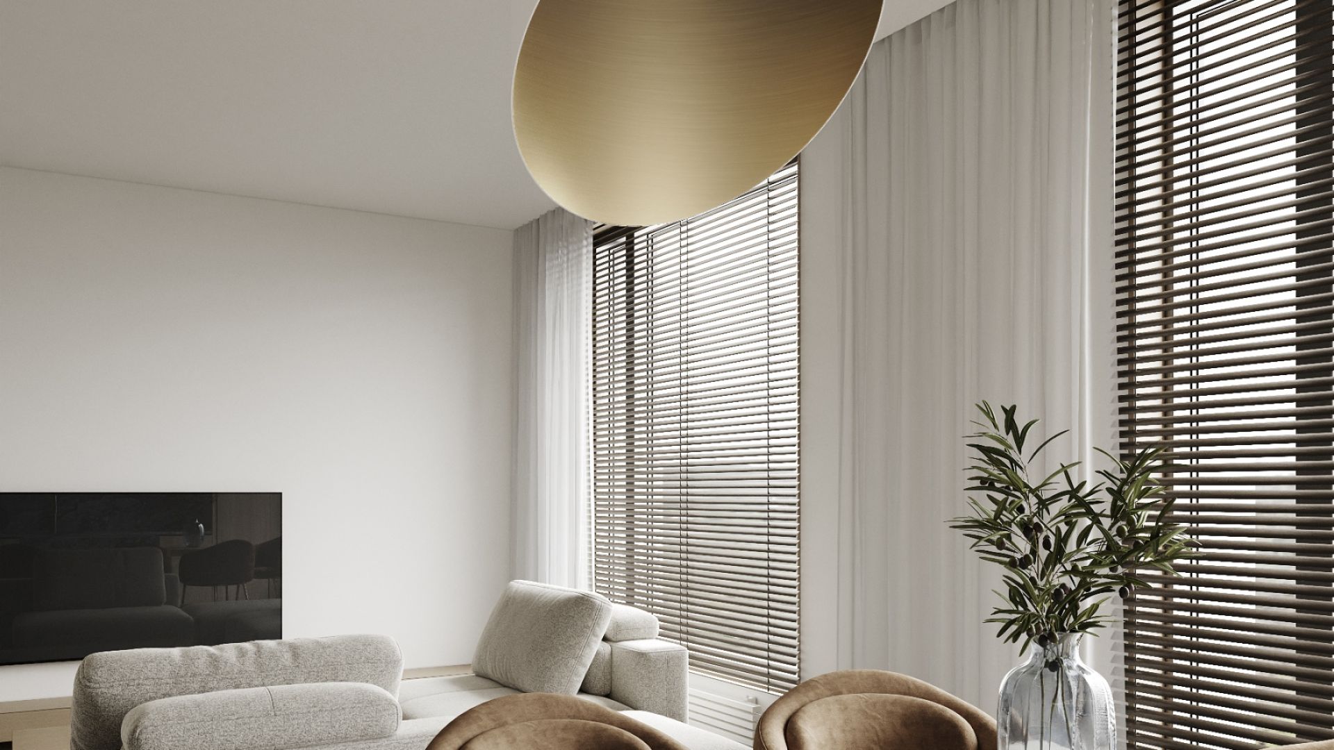 Ostrůvkové digestoře Hiro Color White-Gold - White Matt/Gold - Vizualizace 6