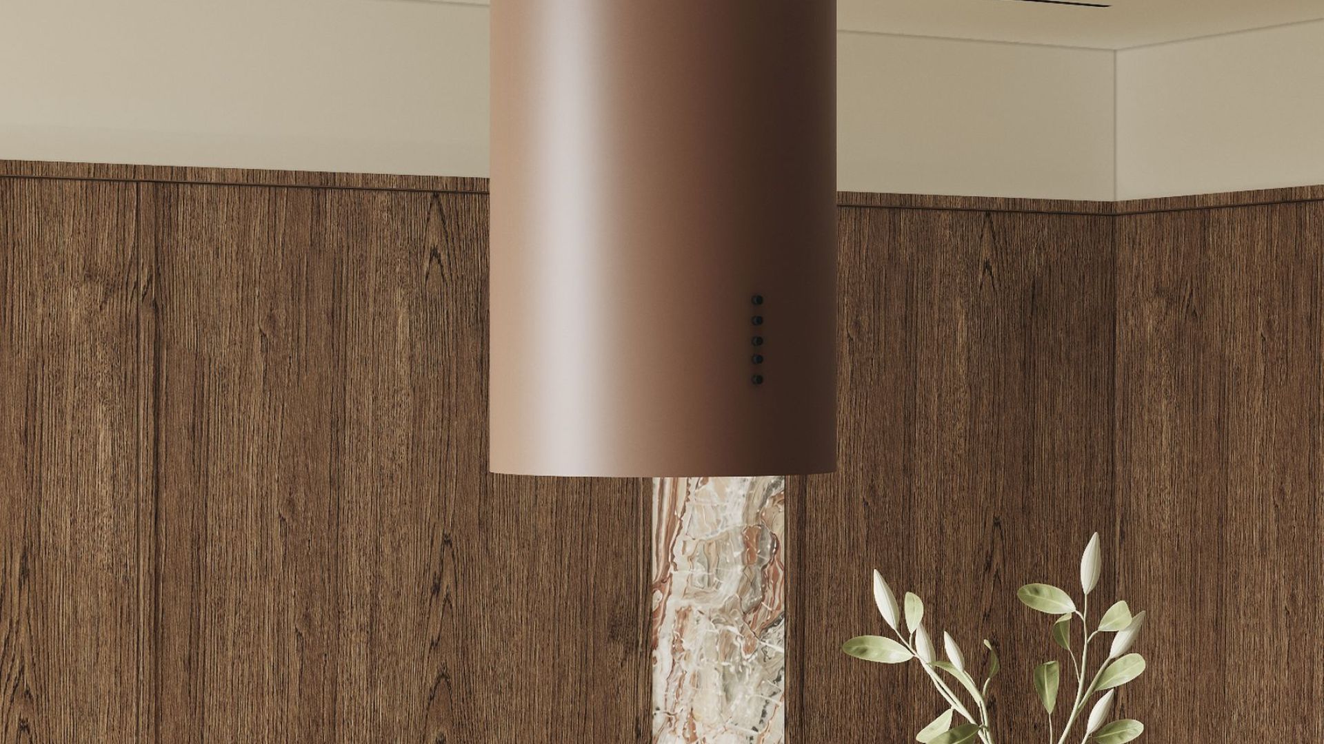 Ostrůvkové digestoře Cylindro Eco Dusty Rose - Dusty Rose - Vizualizace 9